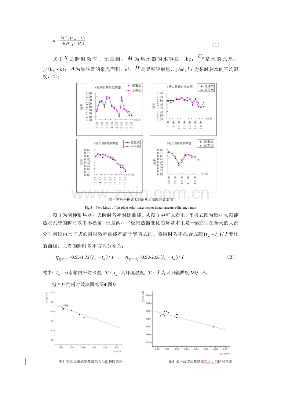 不同结构的平板式阳台壁挂太阳能热水系统性能分析.doc_第3页