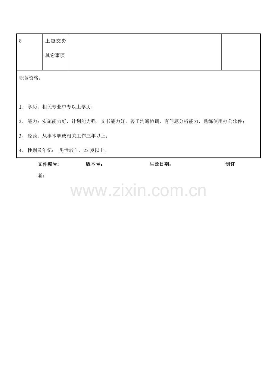 总务专员职务说明书样本.doc_第2页