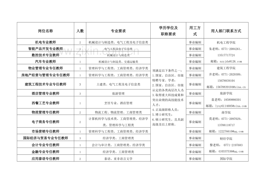 南宁职业技术学院公开招聘工作人员公告.doc_第2页