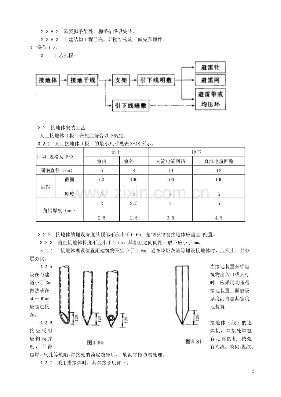 防雷及接地安装工艺标准.doc_第2页