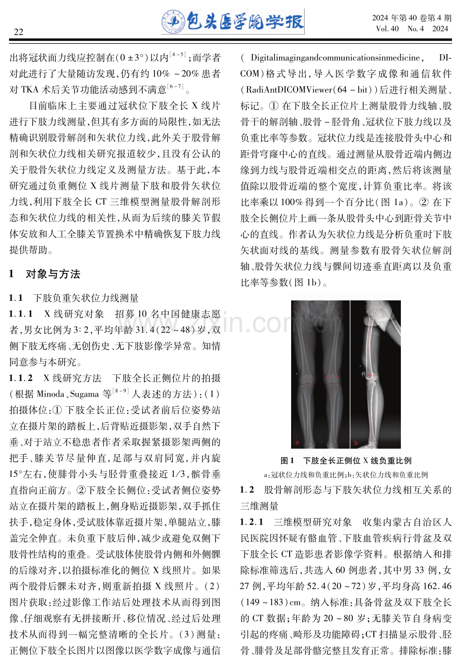 基于X线、CT三维重建分析股骨解剖形态与矢状位力线相关性.pdf_第3页