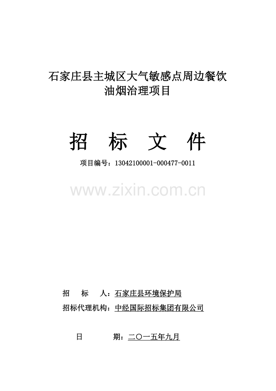 主城区大气敏感点周边餐饮油烟治理项目招标文件定稿.doc_第1页