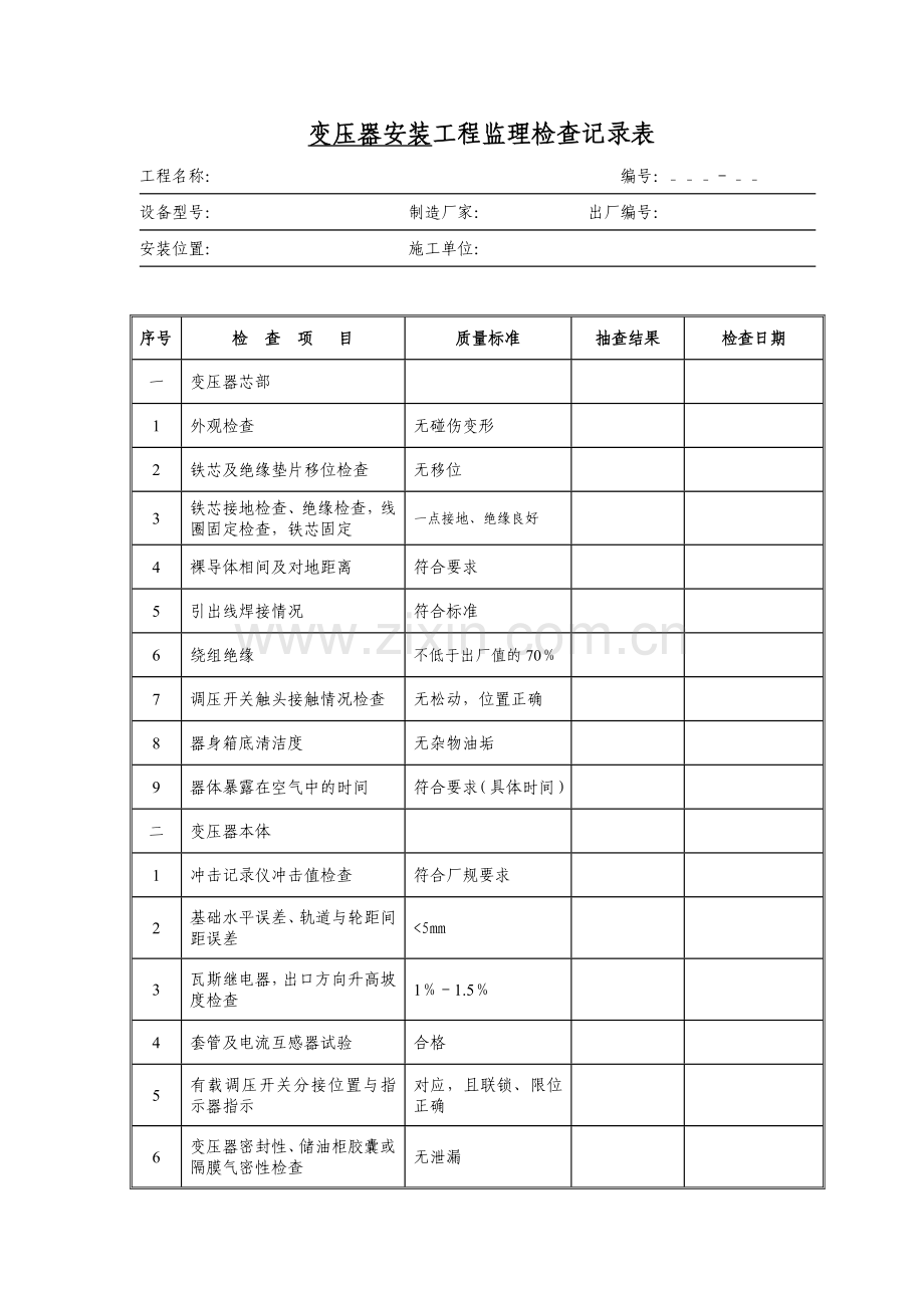 变电站监理检查记录表.doc_第2页