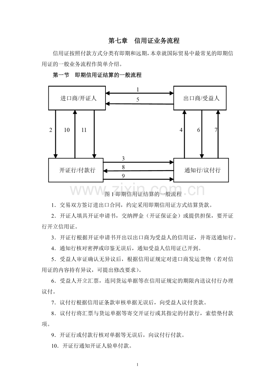 国际结算7信用证业务流程.docx_第1页