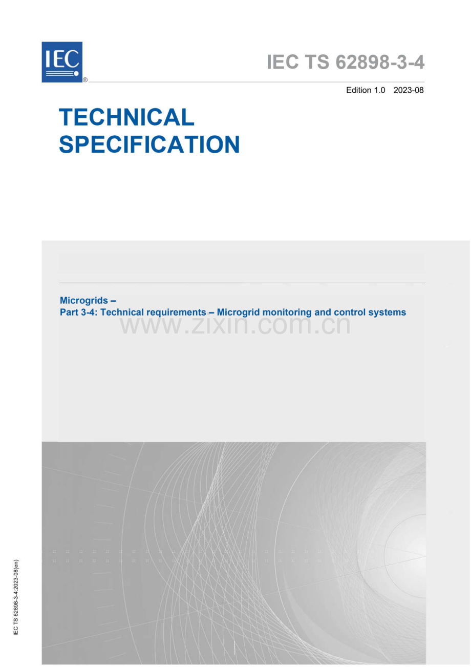 IEC TS 62898-3-4：2023 微电网 第3-4部分：微电网监控系统技术要求.pdf_第1页