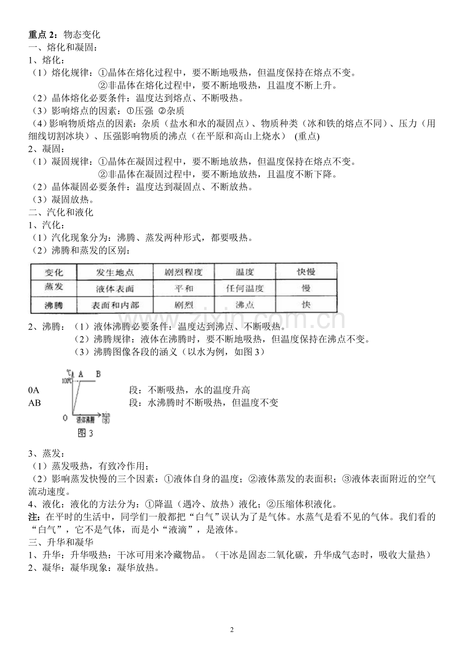 温度与物态变化知识点总结教学文稿.doc_第2页