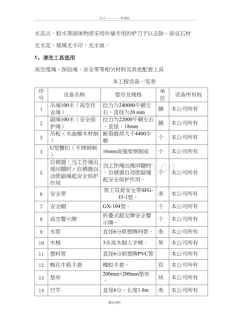 外墙清洗方案1模板讲课教案.doc_第3页