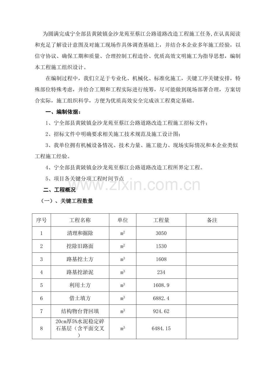 黄陂镇金沙龙苑至蔡江公路道路改造工程开工报告样本.doc_第1页