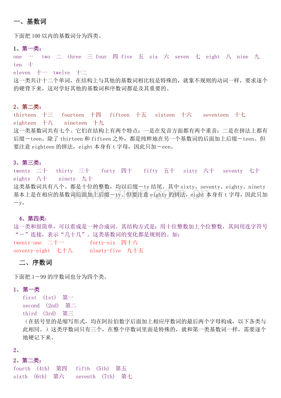 序数词及其练习题.doc_第1页