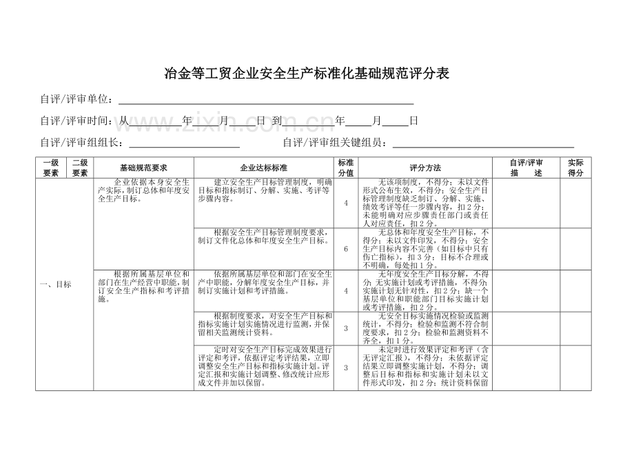 冶金等工贸企业安全生产标准化基本规范评分细则样本.doc_第3页