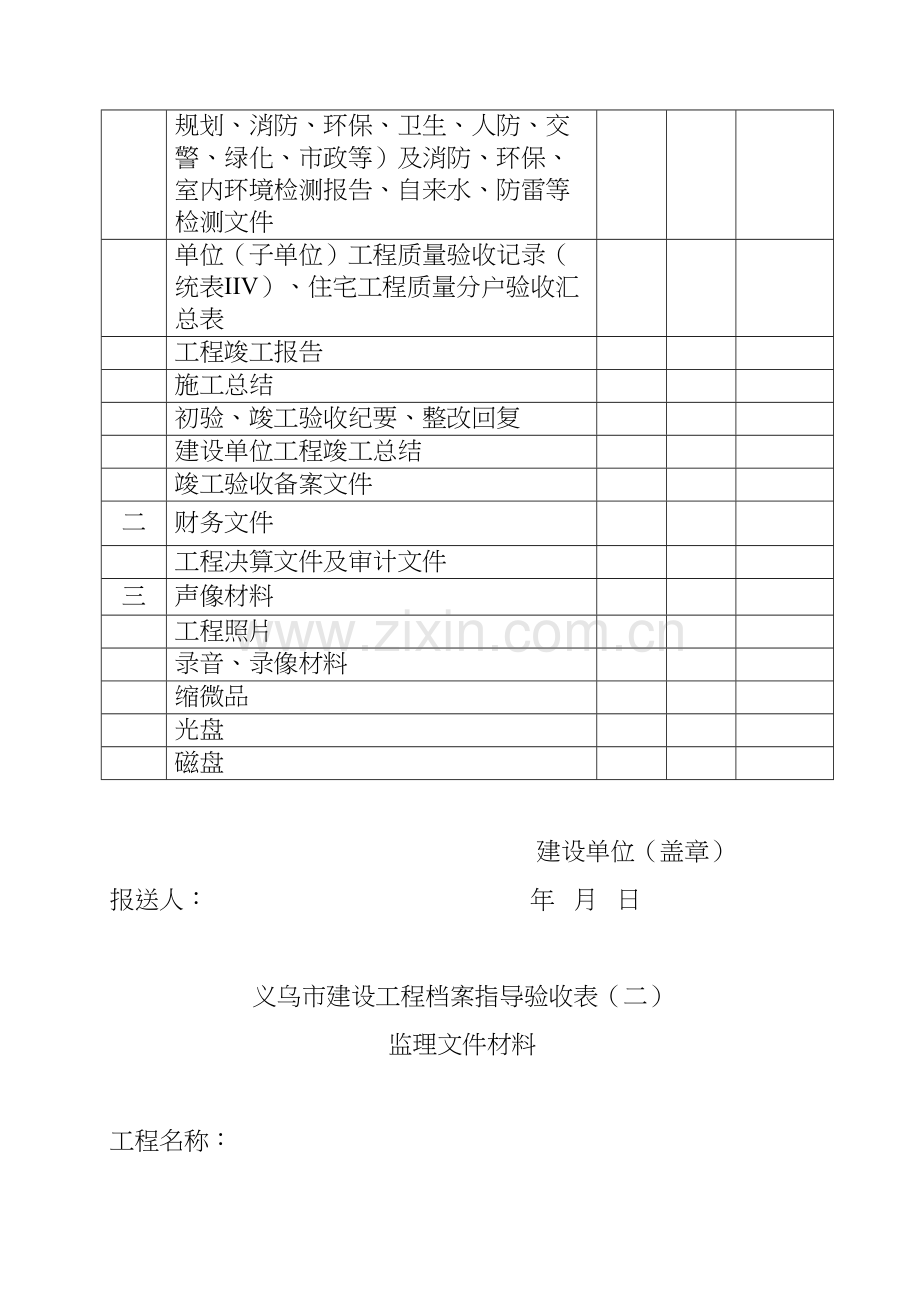 义乌市建设工程档案指导验收表一.doc_第3页