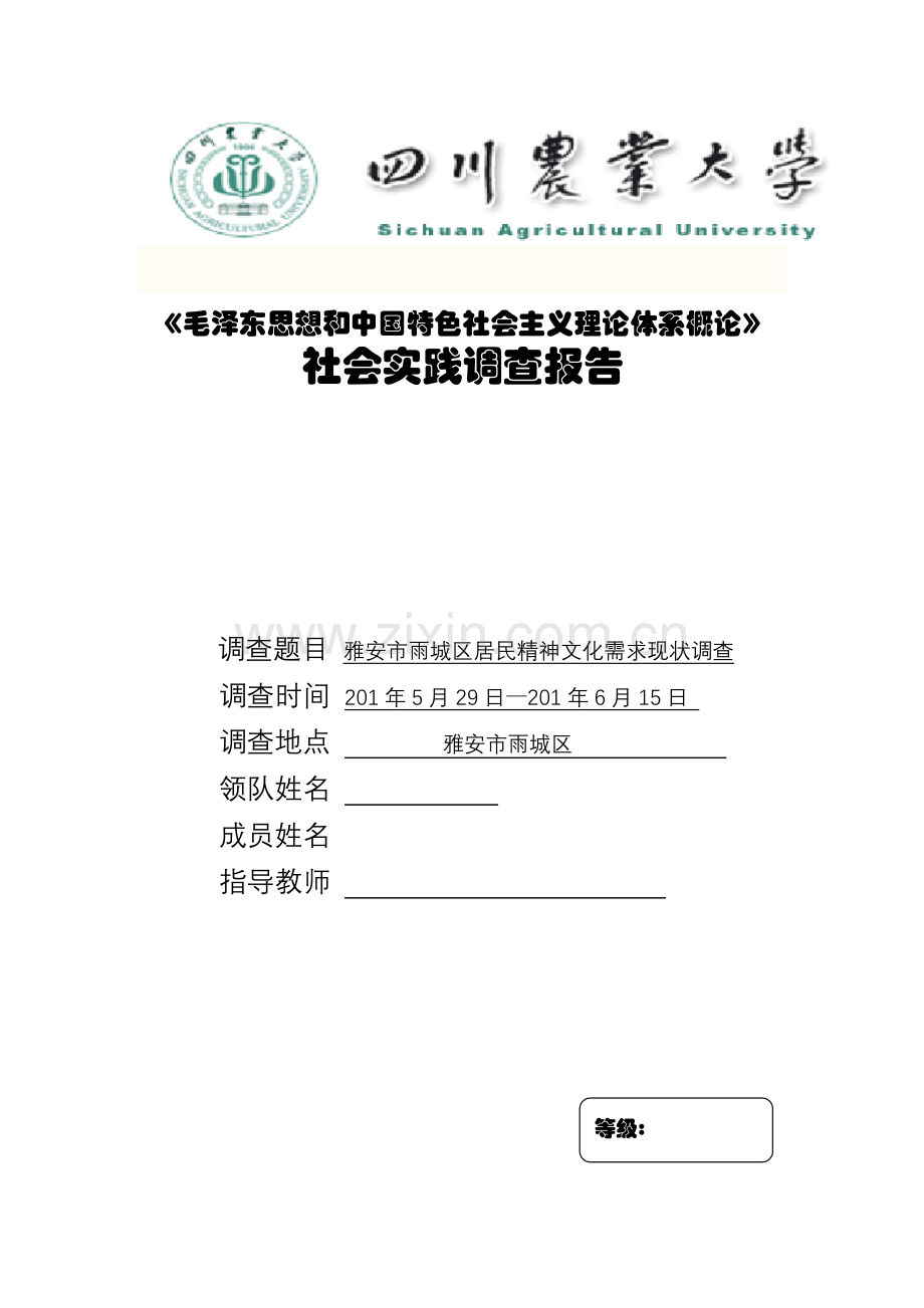 大学生精神文化需求调查调查报告.doc_第1页