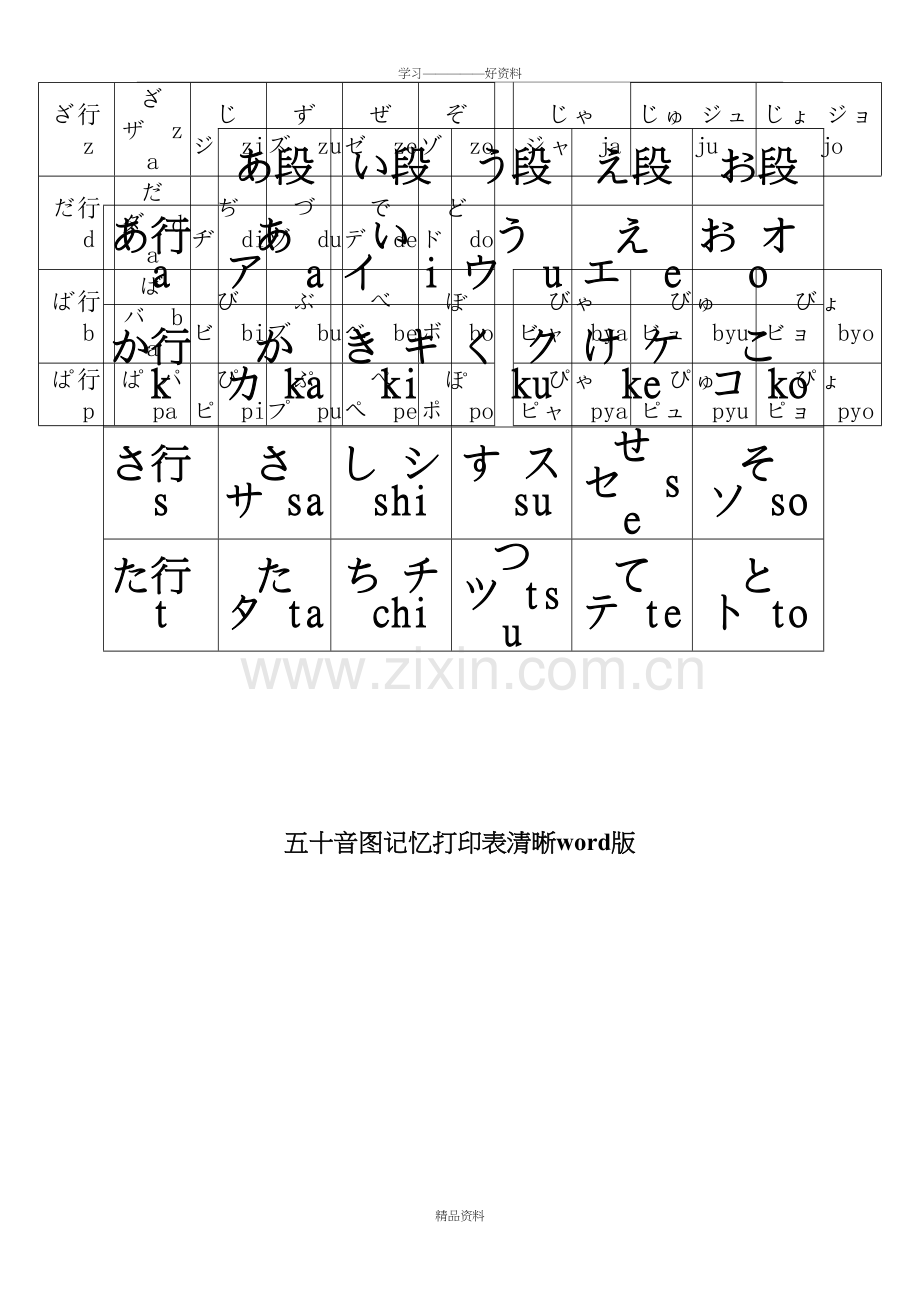 五十音图-书写-打印版教学提纲.doc_第3页