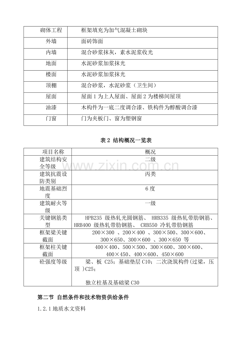 小区拟建的住宅楼施工组织设计任务书样本.doc_第2页