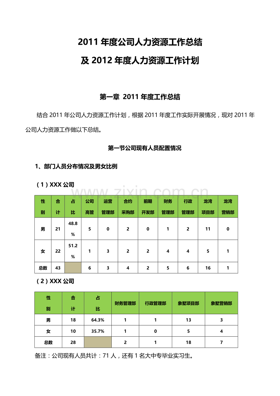 年度公司人力资源工作总结与计划1.doc_第1页