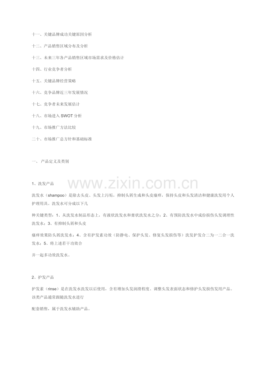 我国洗发水市场调查报告模板样本.doc_第2页