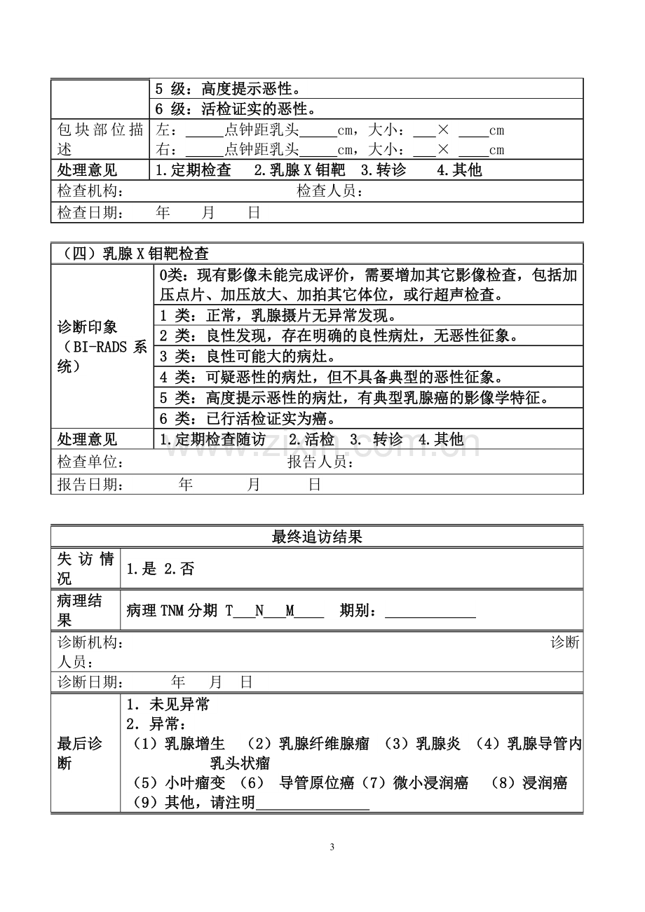 乳腺癌个案表和季报表.doc_第3页