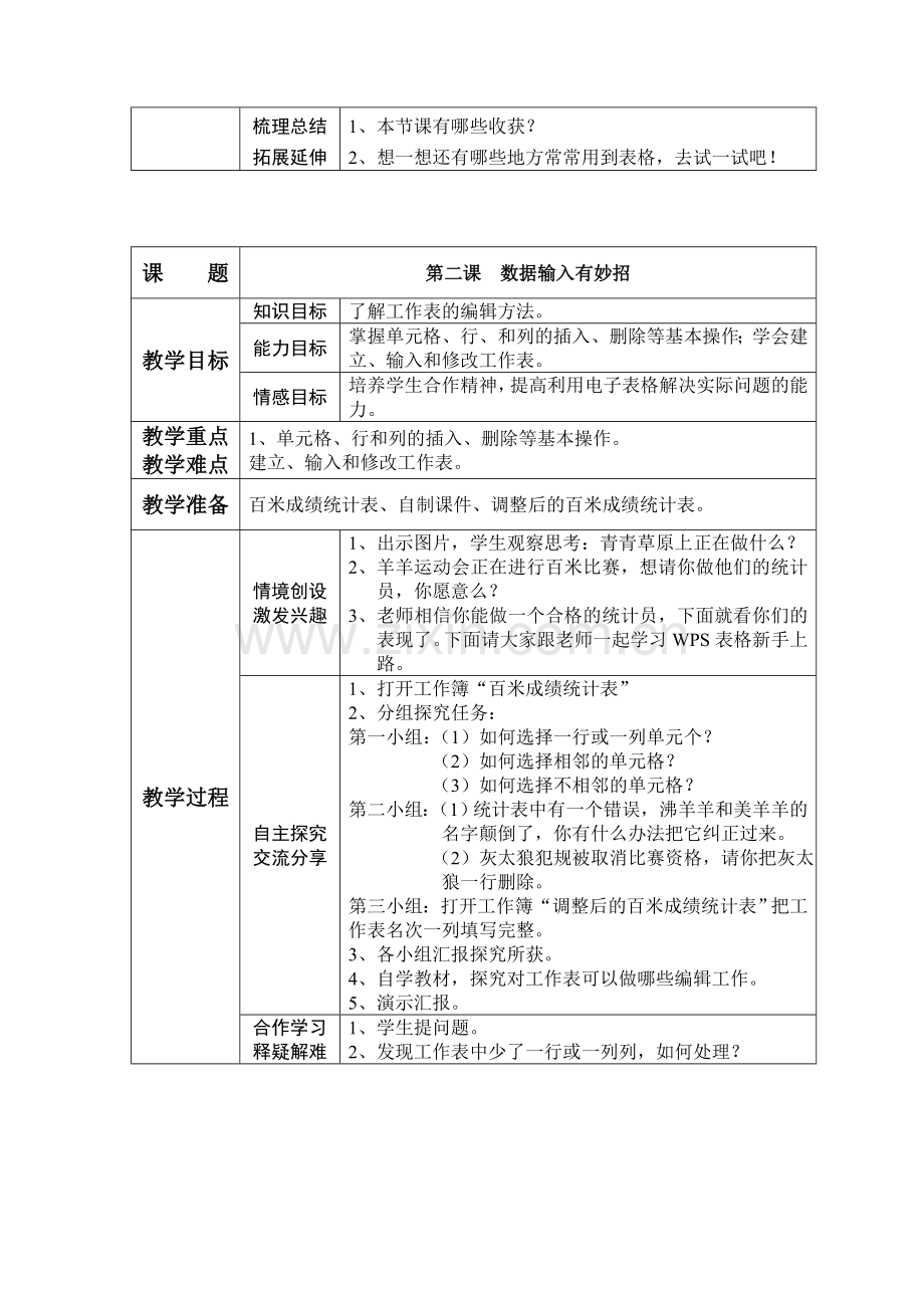 青岛版小学五下全册信息技术教案新版.doc_第2页