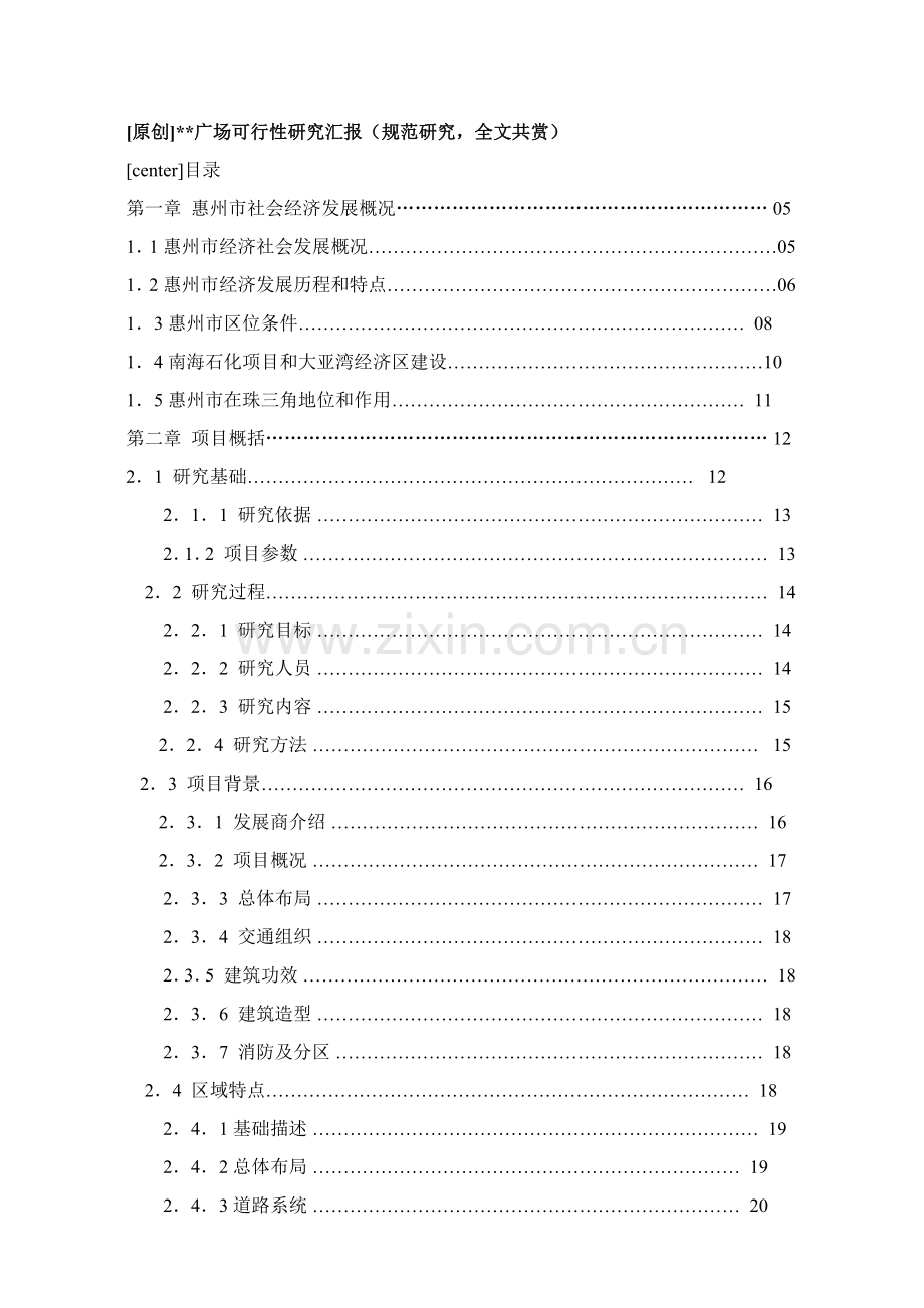 广场可行性研究报告样本样本.doc_第1页