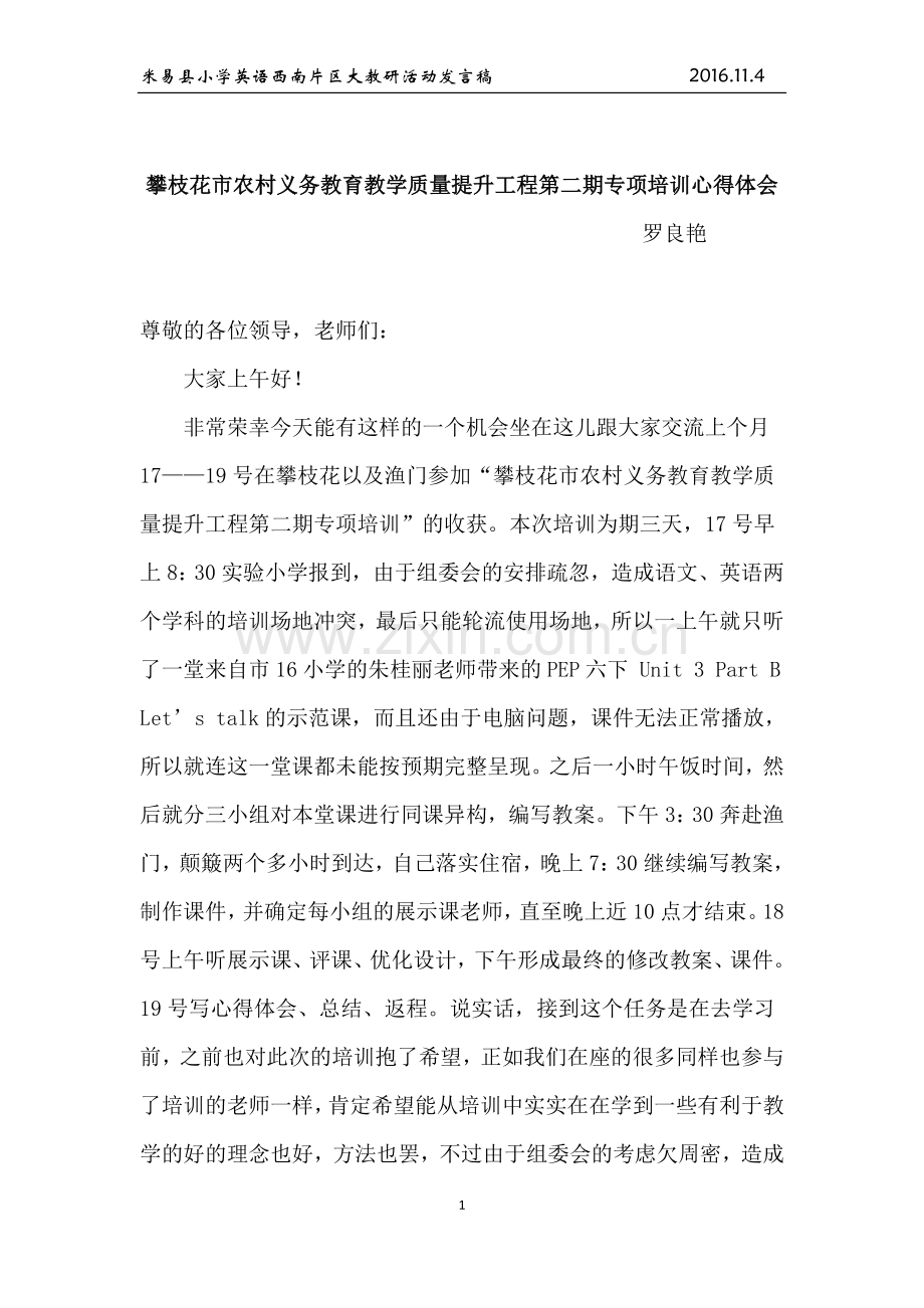 名师工作室西南片区大教研发言稿.doc_第1页