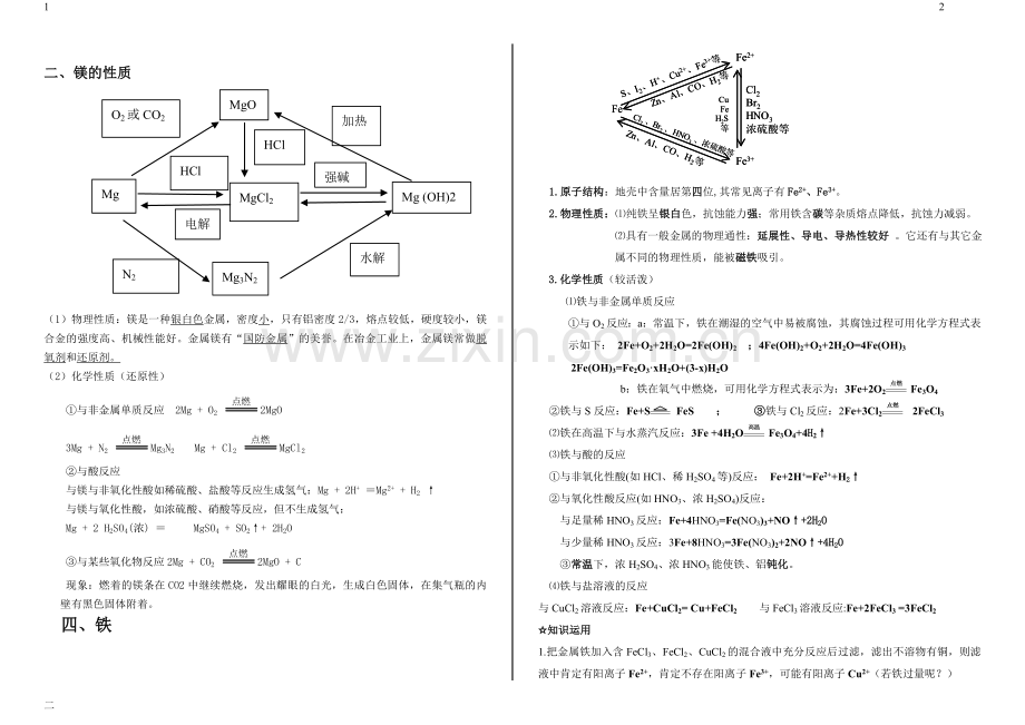 高一化学必修一-详解总结-元素化合物知识整合化合物知识点总结(使用新)说课材料.doc_第2页