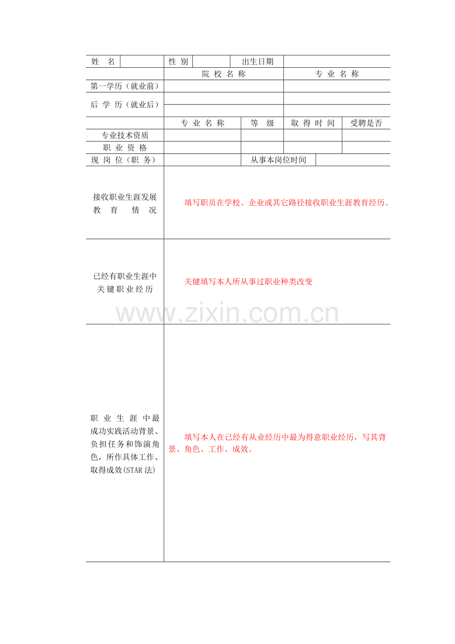 公司员工职业生涯发展规划样本.doc_第2页