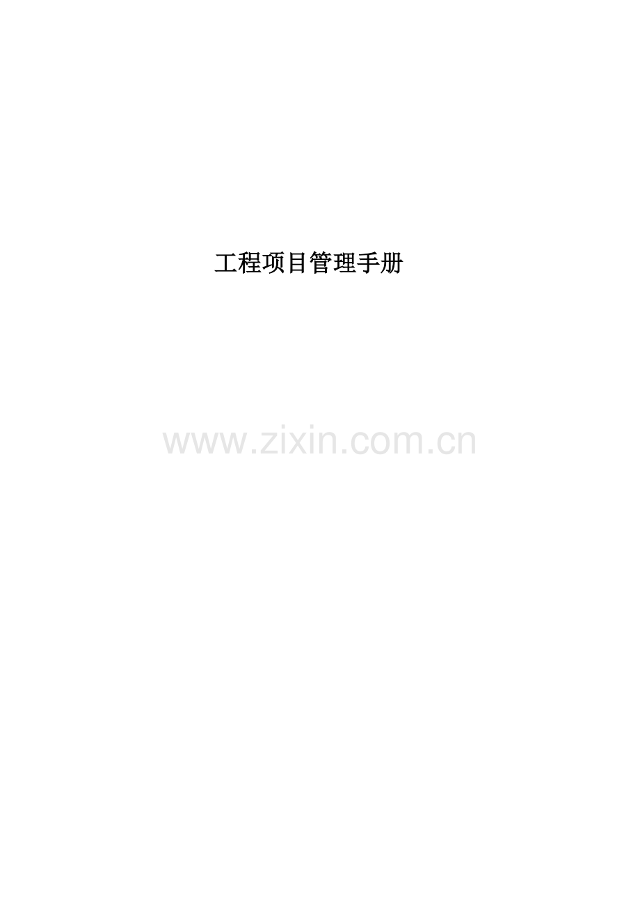 项目管理流程手册全.doc_第1页