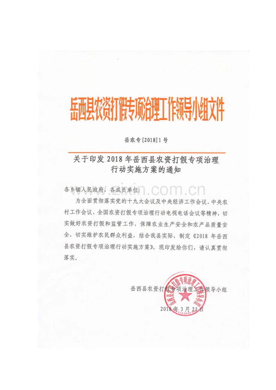 岳西农资打假专项治理行动实施方案.doc_第1页