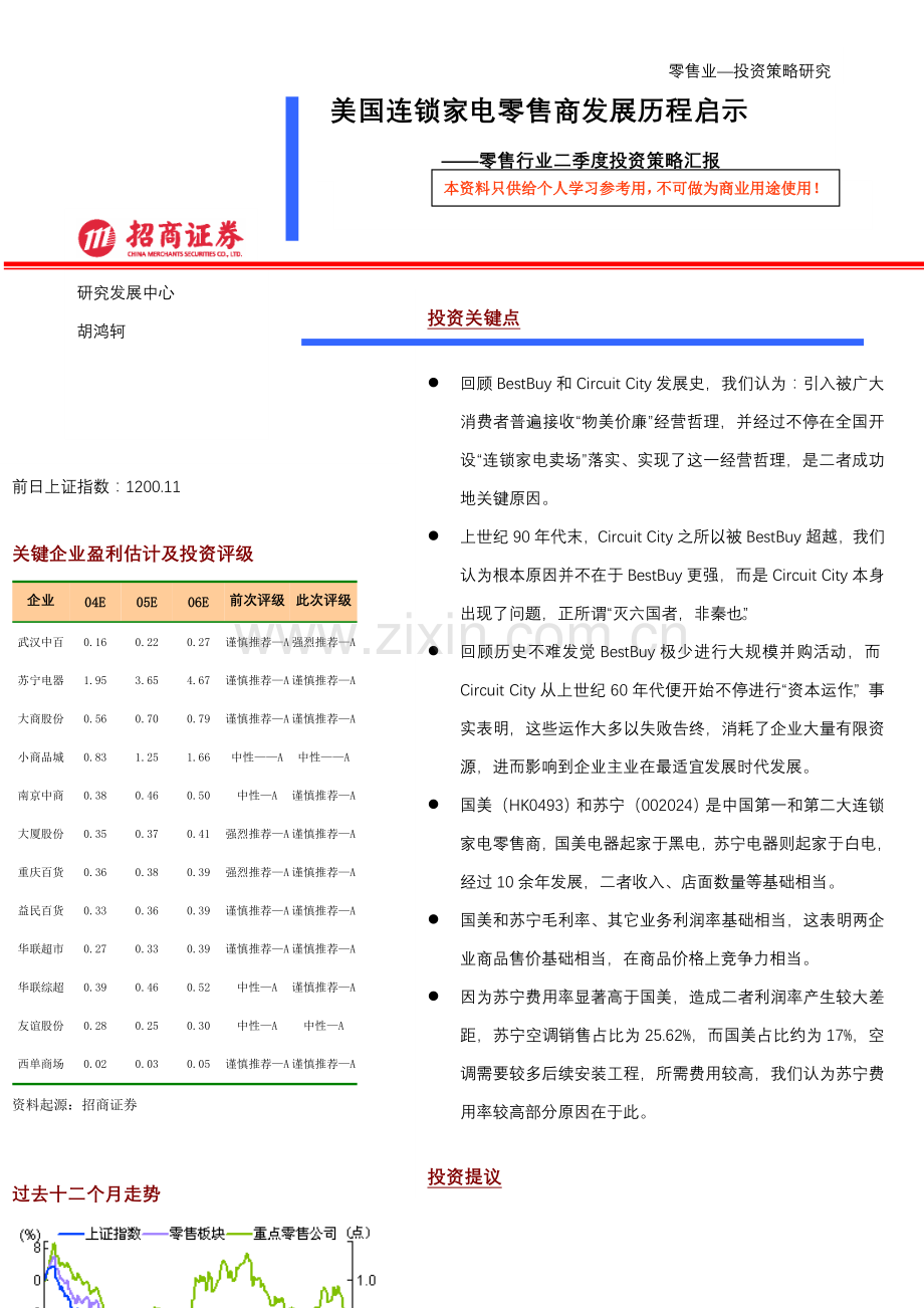 零售行业投资策略研究报告样本.doc_第1页