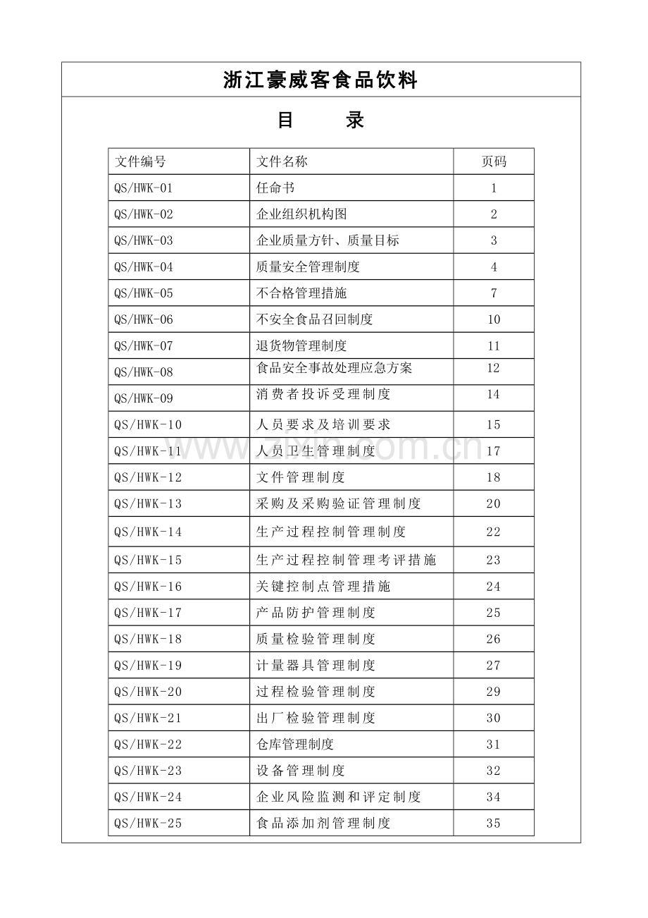 食品饮料有限公司质量安全管理制度样本.doc_第2页