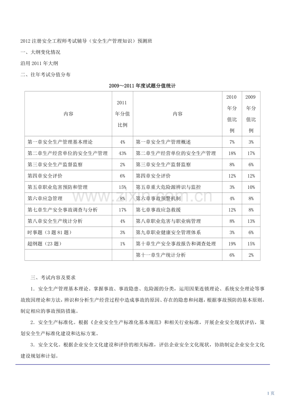 注册安全生产工程师考试安全生产管理基本概念2012新版.doc_第1页