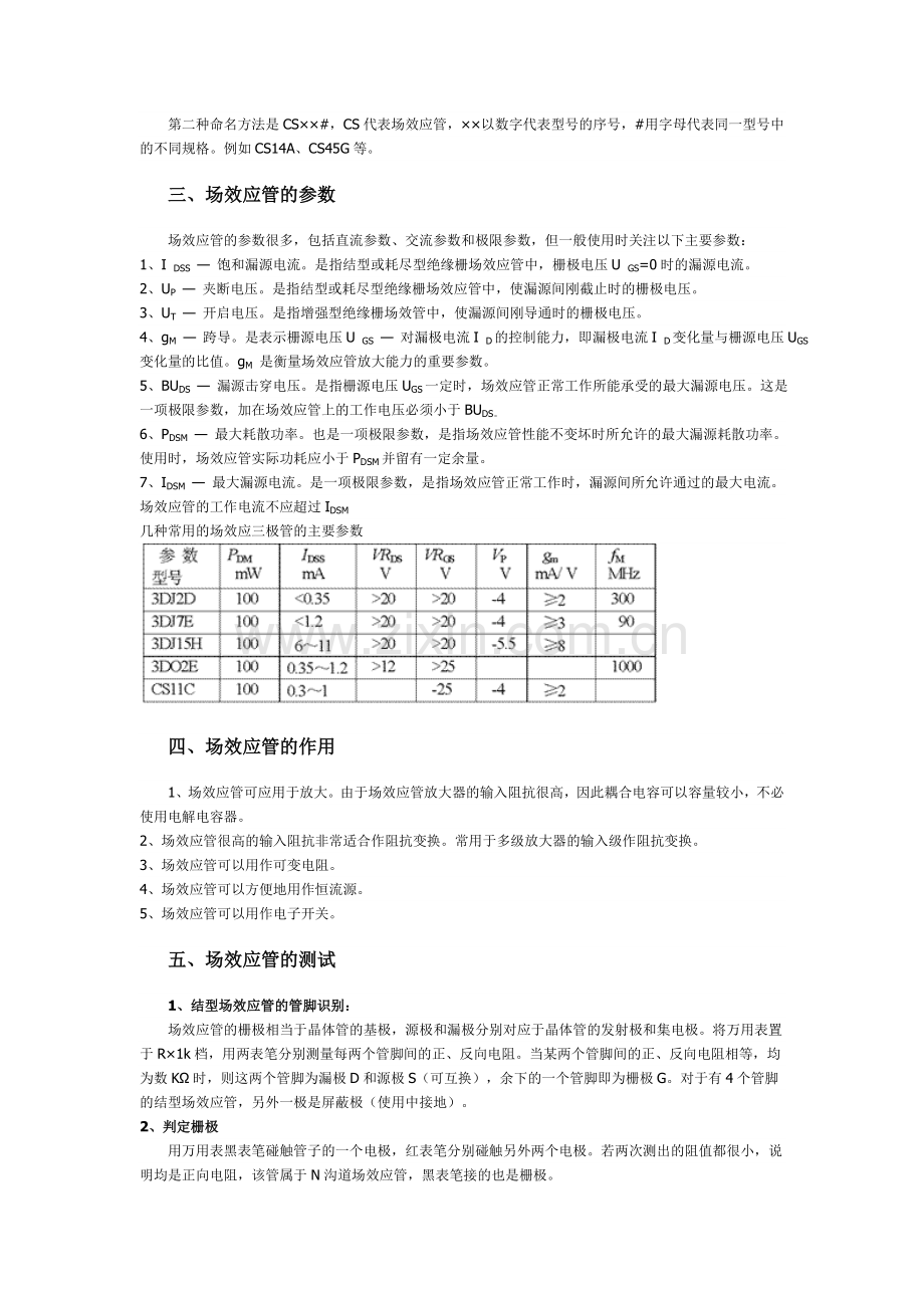 场效应管相关知识详述.doc_第2页