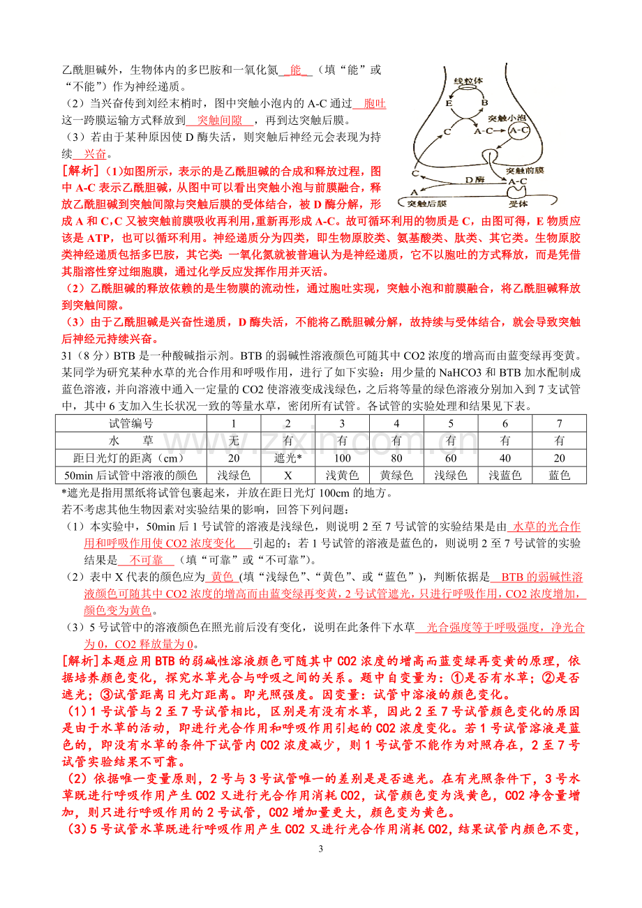 高考生物部分试题解析.doc_第3页