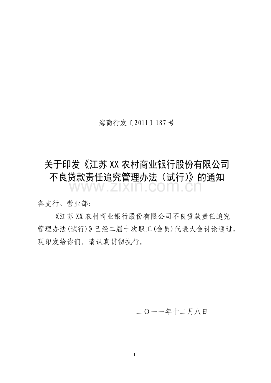 不良贷款责任追究管理办法.doc_第1页