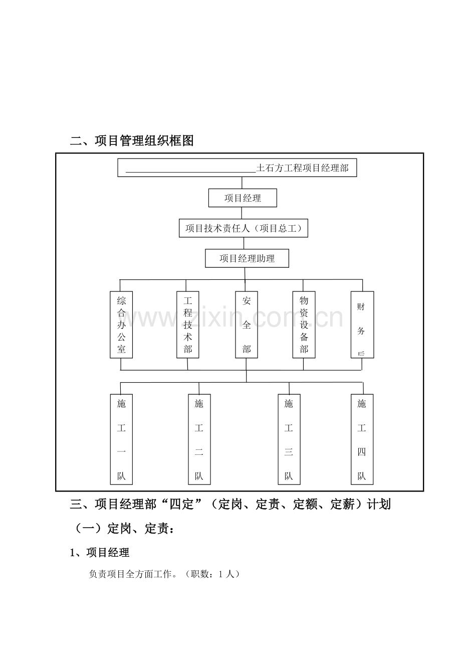 公司项目部机构设置岗位职责及管理制度汇编样本.doc_第2页