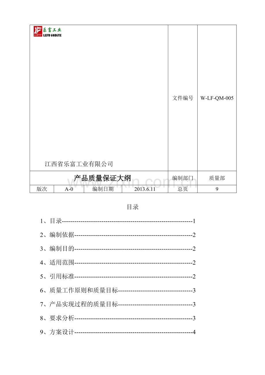 产品质量保证大纲1.doc_第1页