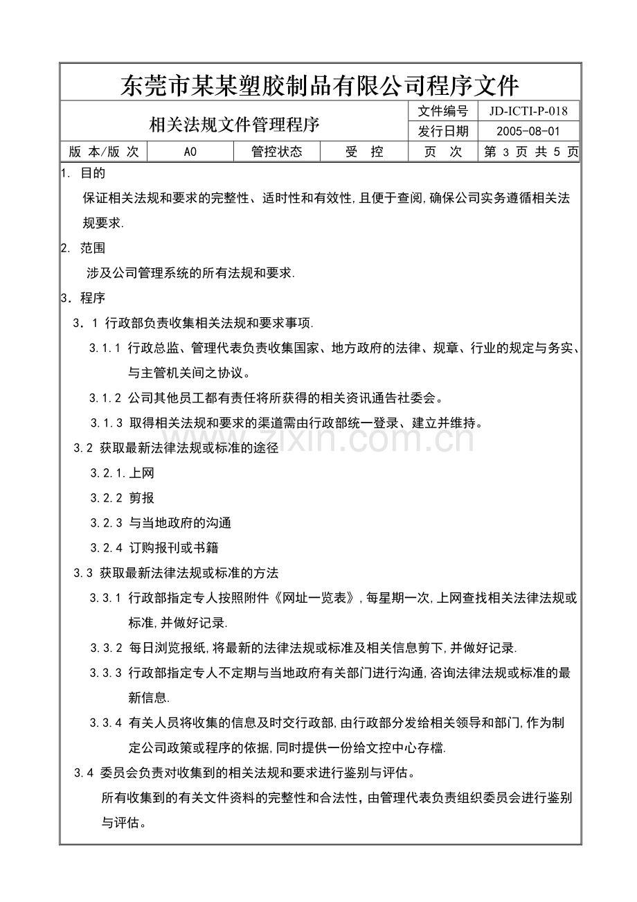 002相关法规文件管理程序正文.doc_第2页