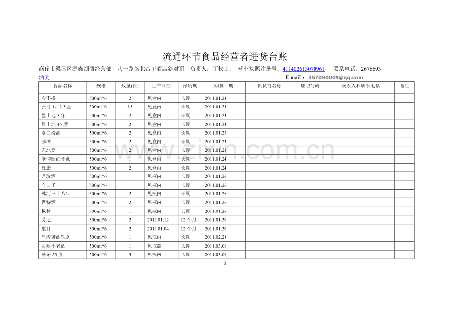 食品流通进货台帐.doc_第3页