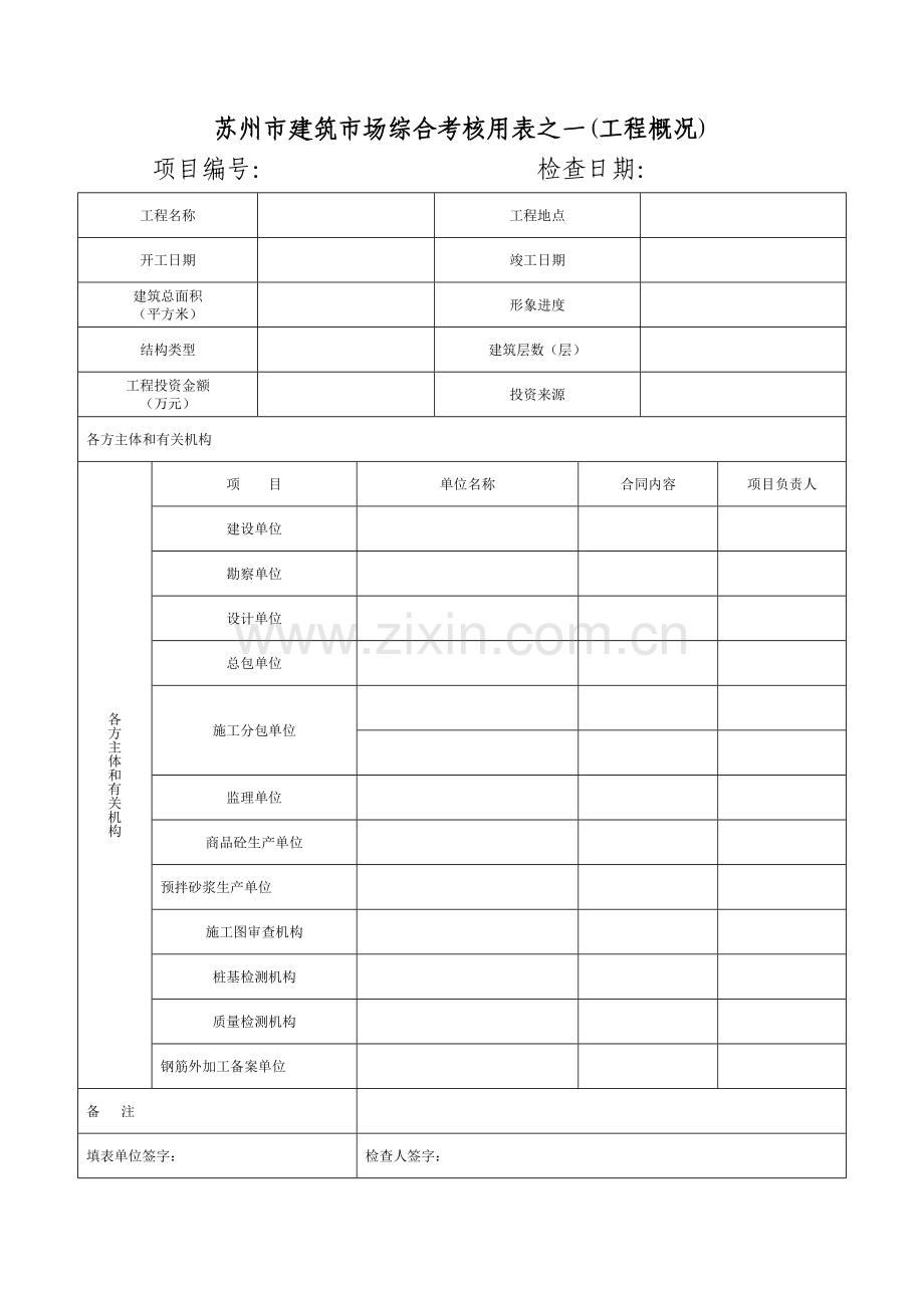 苏州市建筑市场综合考核用表.doc_第1页