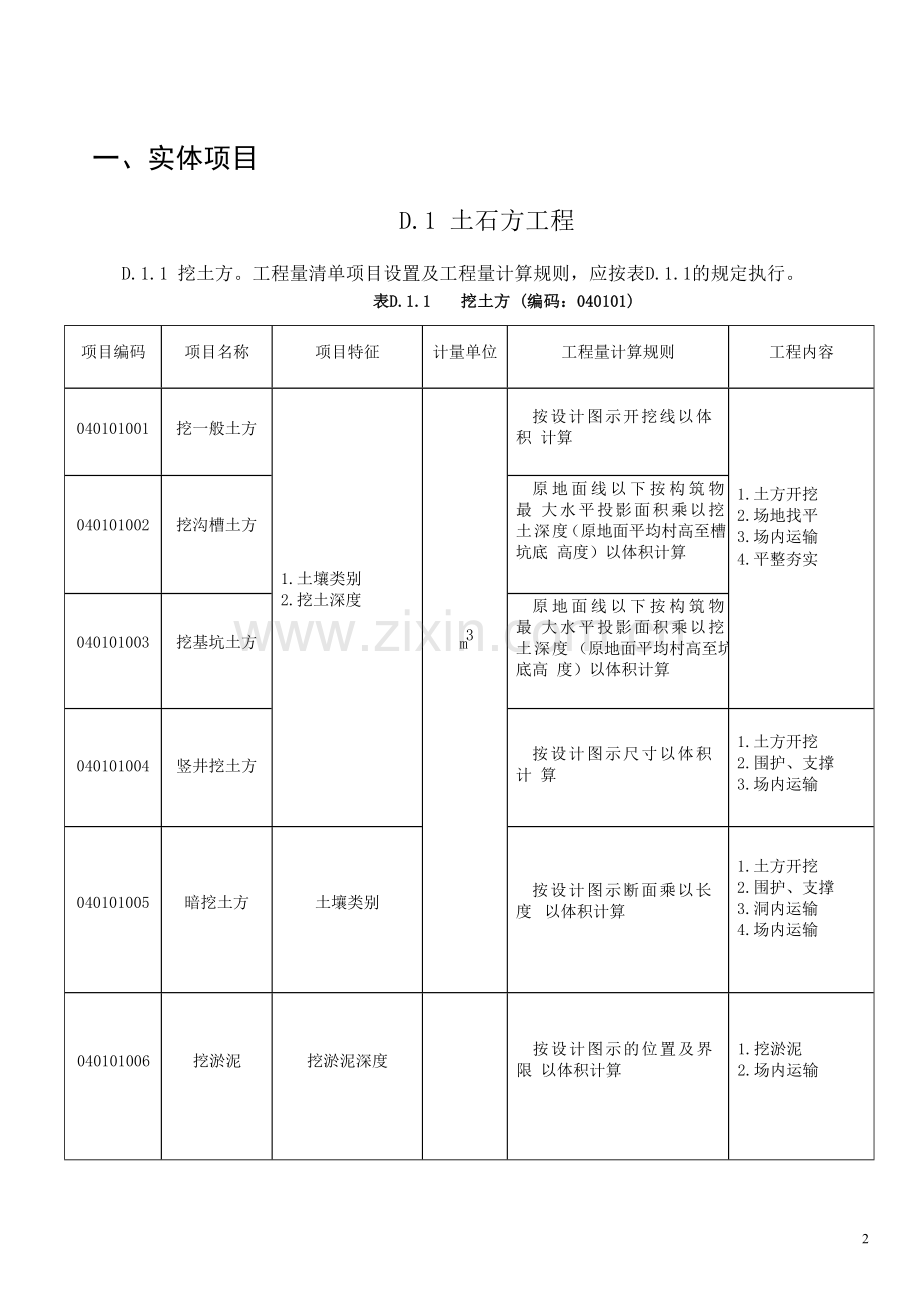 市政工程工程量清单项目及计算规则1.doc_第2页