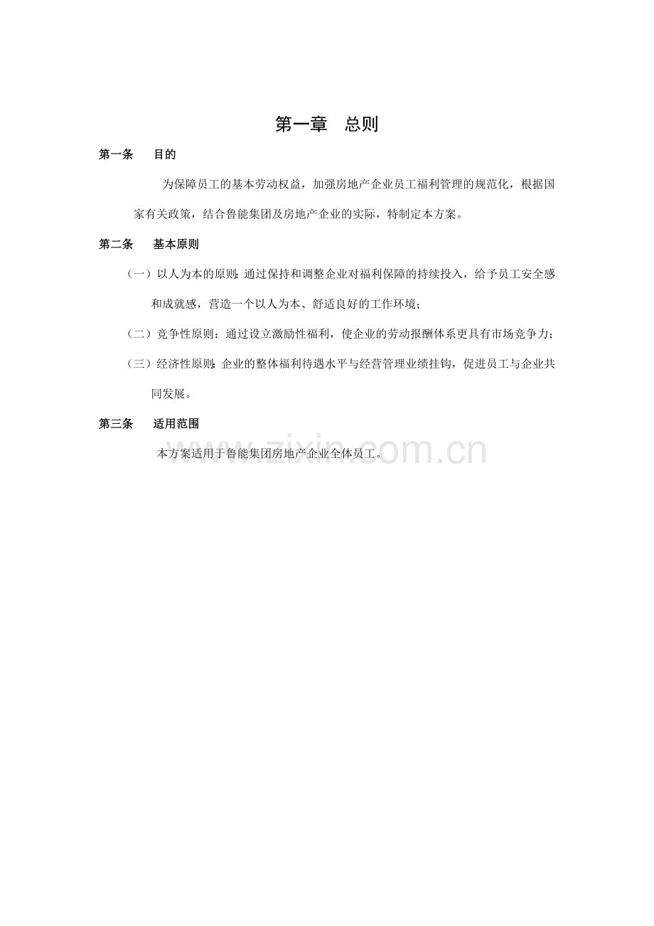 鲁能房地产公司福利保障管理办法终稿.doc_第3页