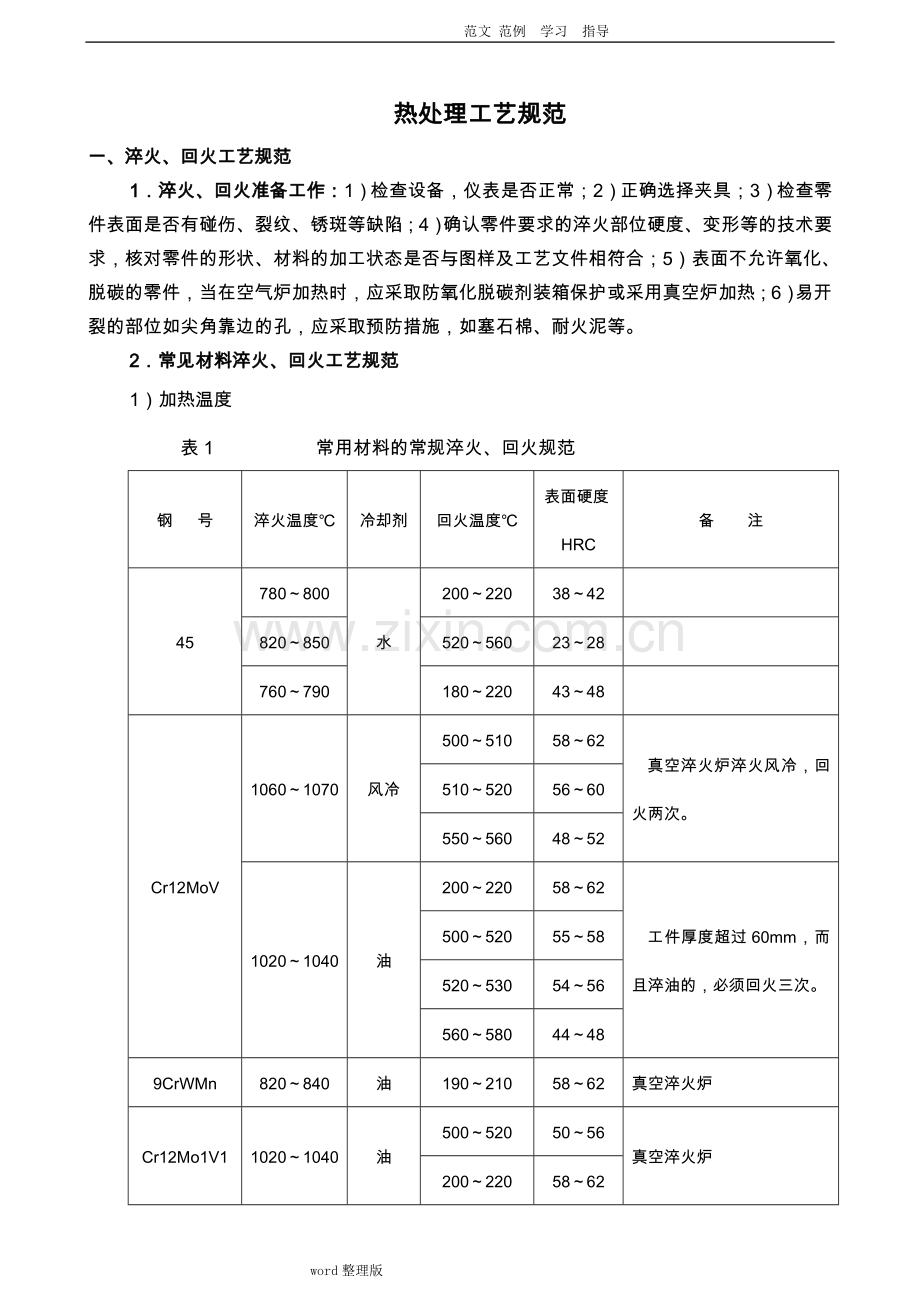 热处理工艺设计规范.doc_第1页