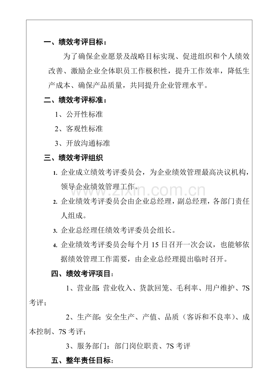 公司绩效考核制度模板样本.doc_第2页