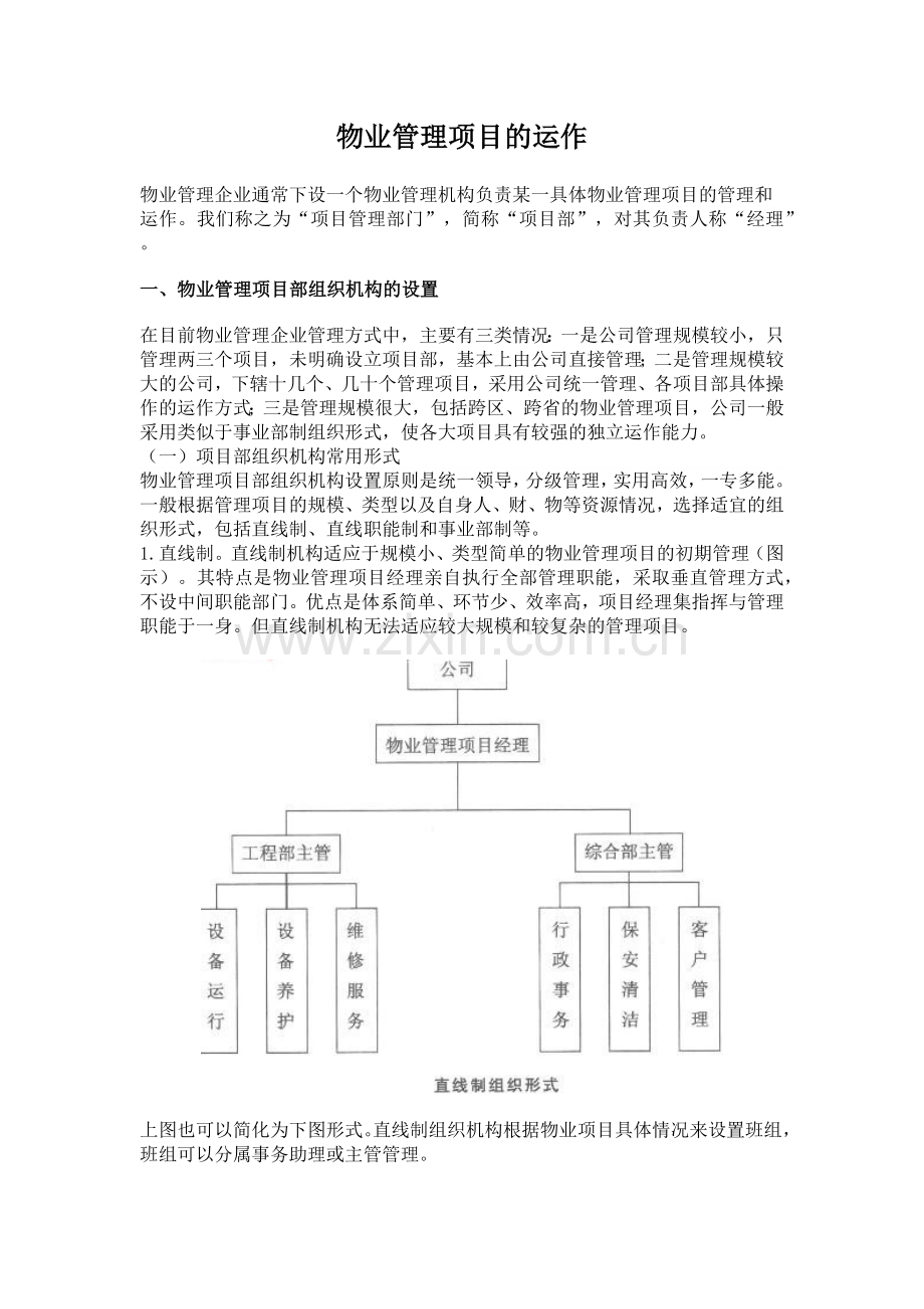 物业管理项目的运作.docx_第1页