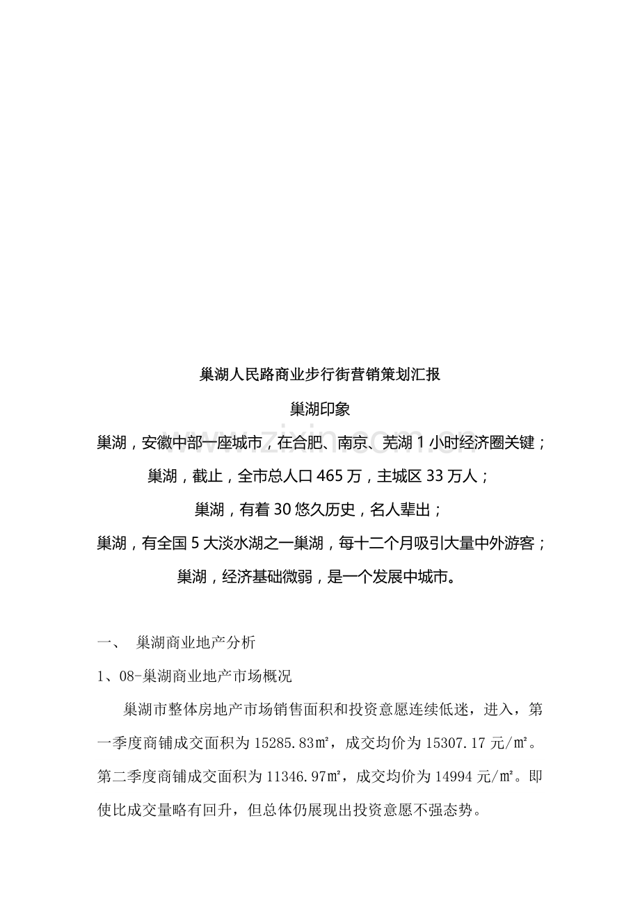 商业步行街营销策划报告样本.doc_第1页