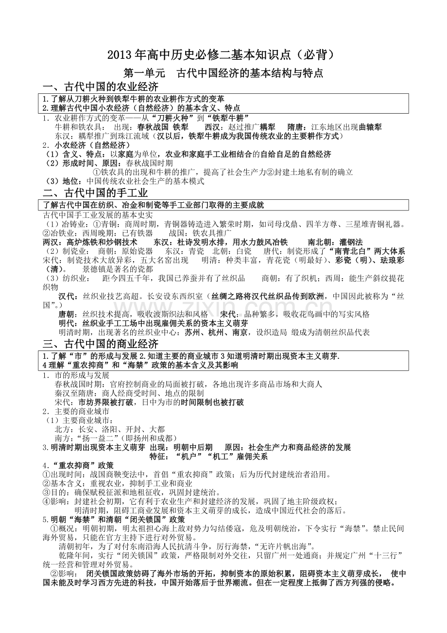 高中历史必修二基本知识点必背.doc_第1页