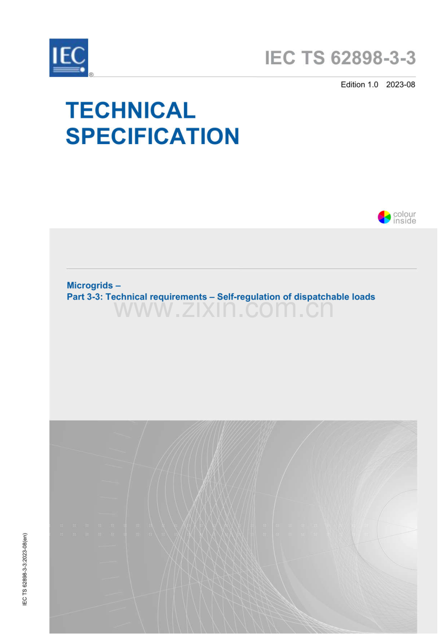 IEC TS 62898-3-3：2023 微电网 第3-3部分：可调度负荷的技术要求自律.pdf_第1页
