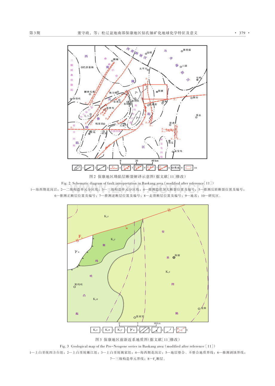 松辽盆地南部保康地区钻孔铀矿化地球化学特征及意义.pdf_第3页