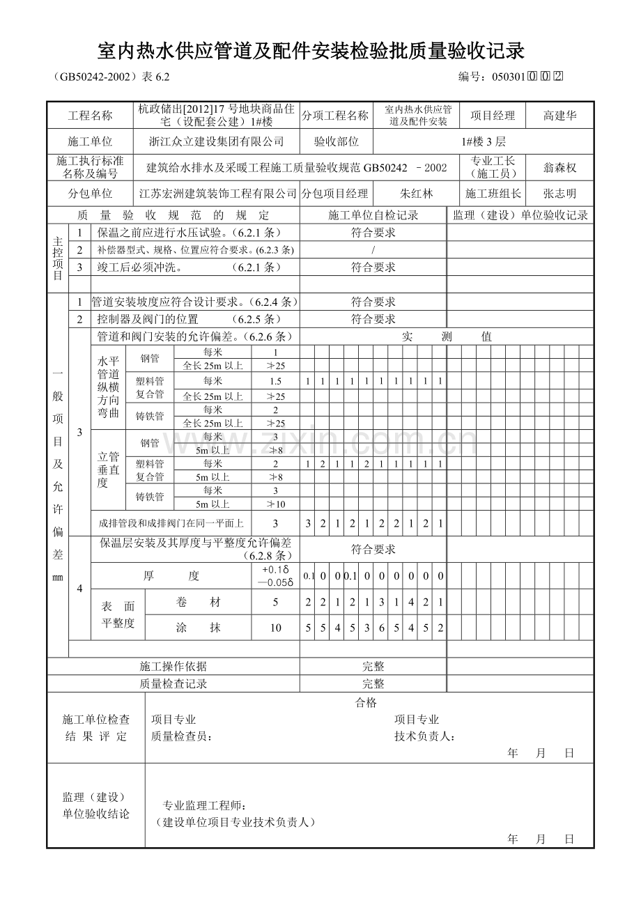 室内热水供应管道及配件安装检验批质量验收记录要点.doc_第2页