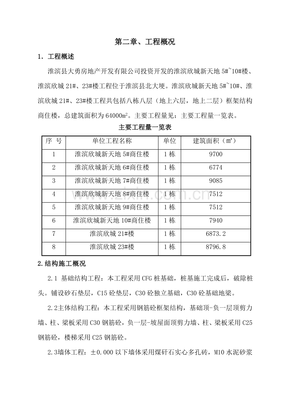 淮滨欣城新天地5--10-楼施工组织设计.doc_第2页